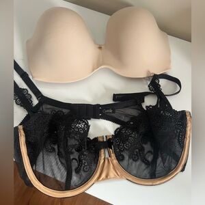 Strapless and 1/2cup 34D bra